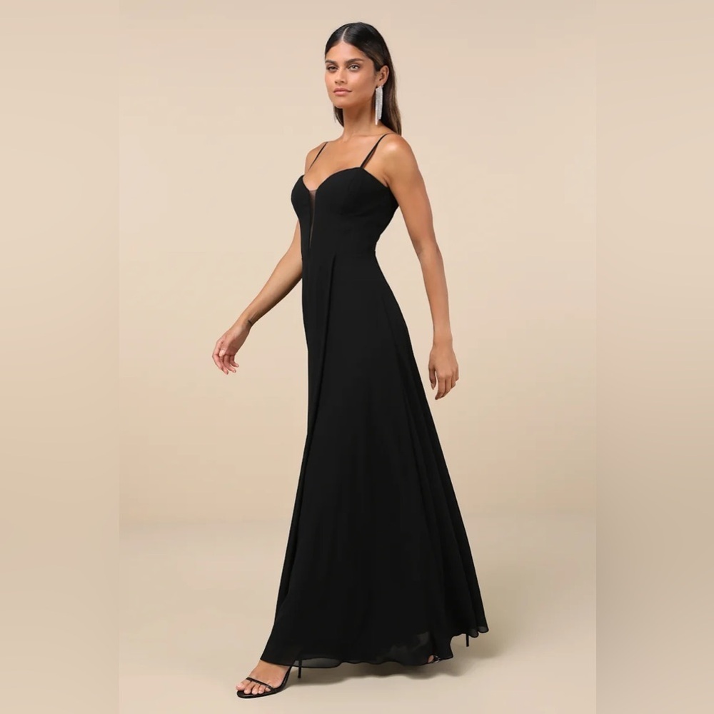 Lulus Stunning Grace Black Cutout A-Line Maxi Dress - Picture 3 of 8